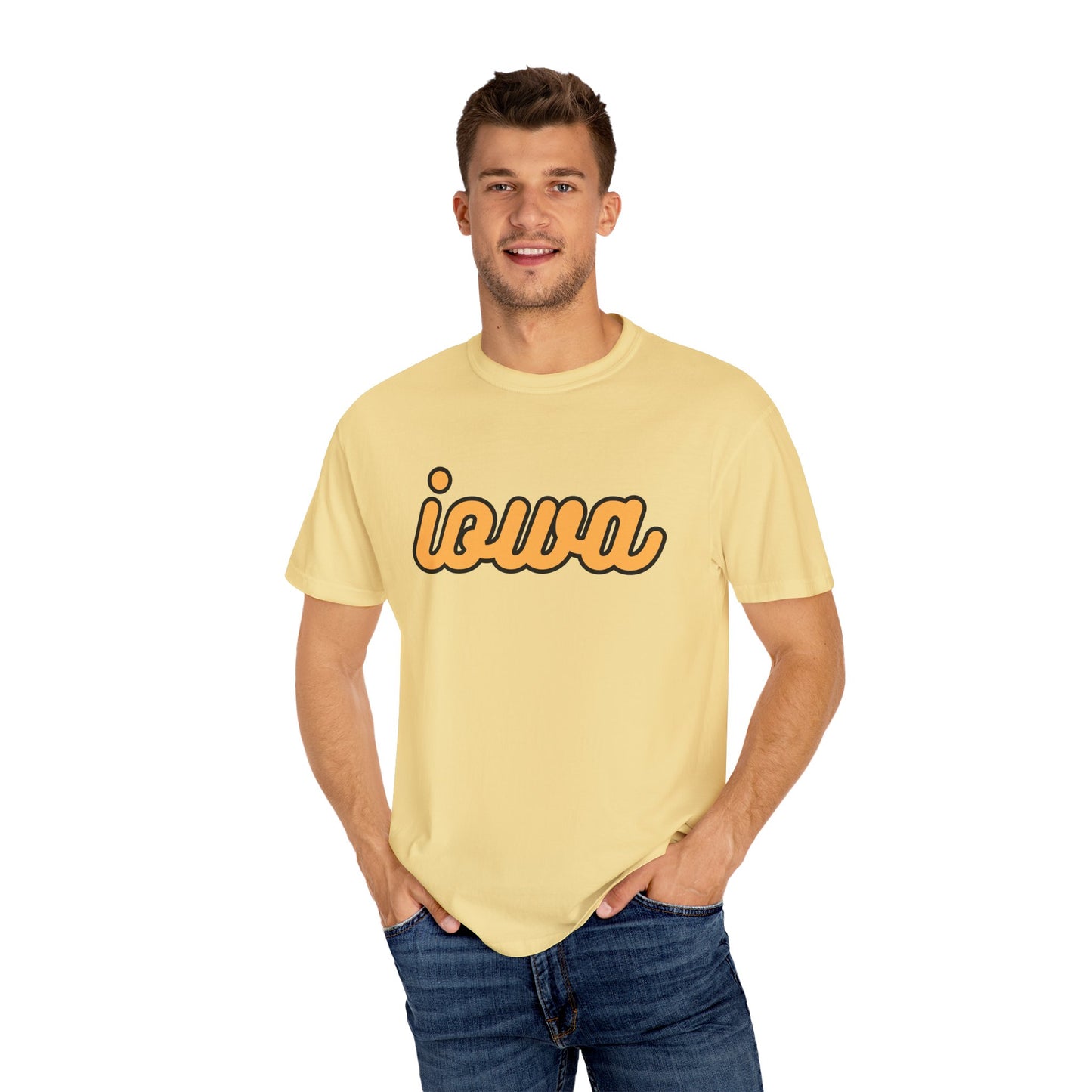 Cursive Iowa Adult T - Comfort Colors