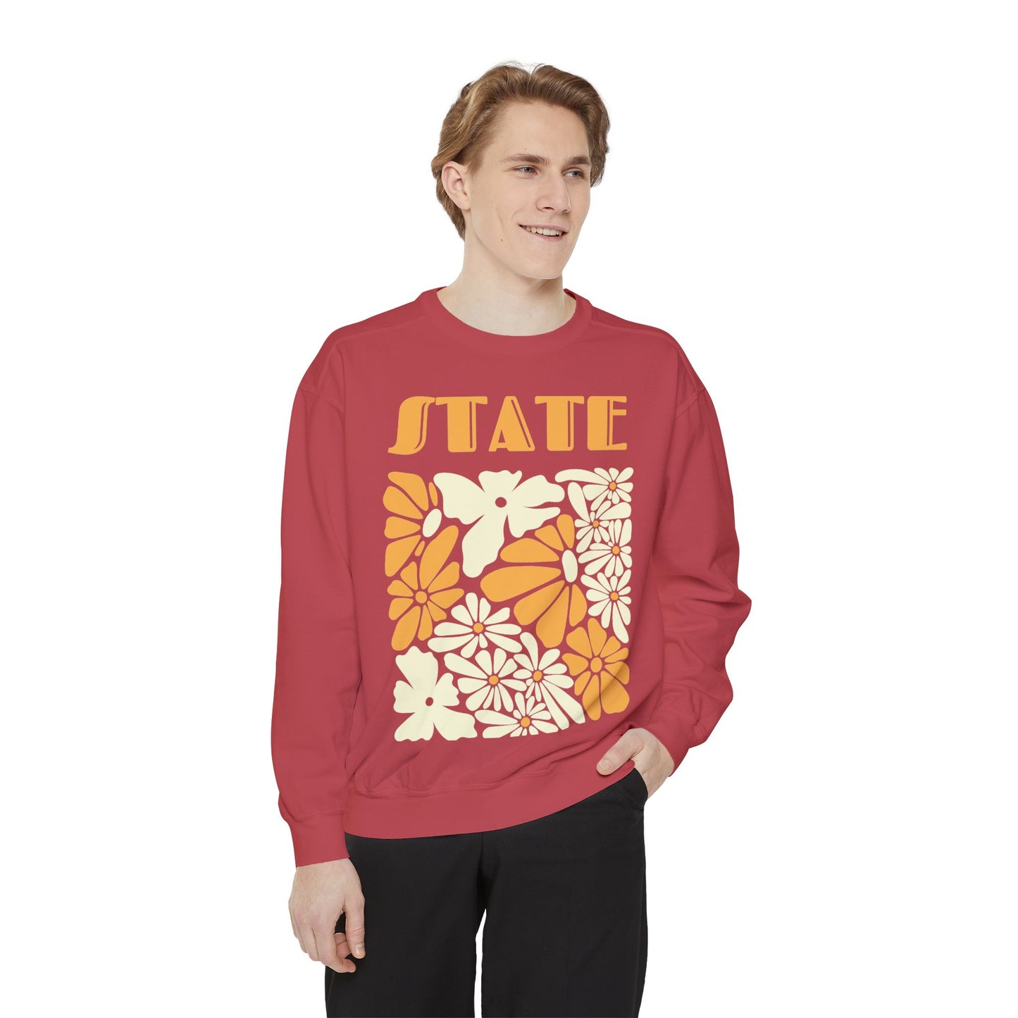 State Floral Sweatshirt - Comfort Colors