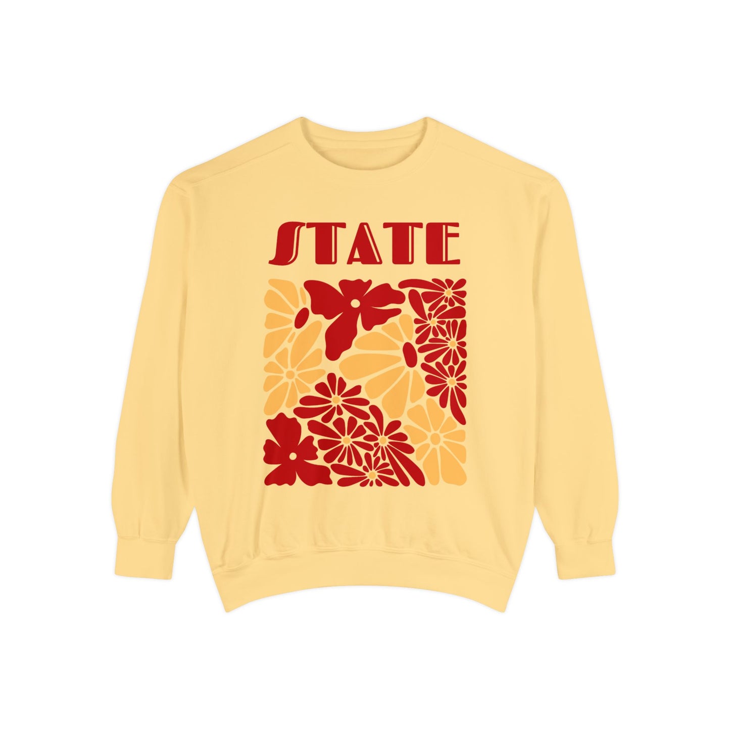 State Floral Sweatshirt - Comfort Colors