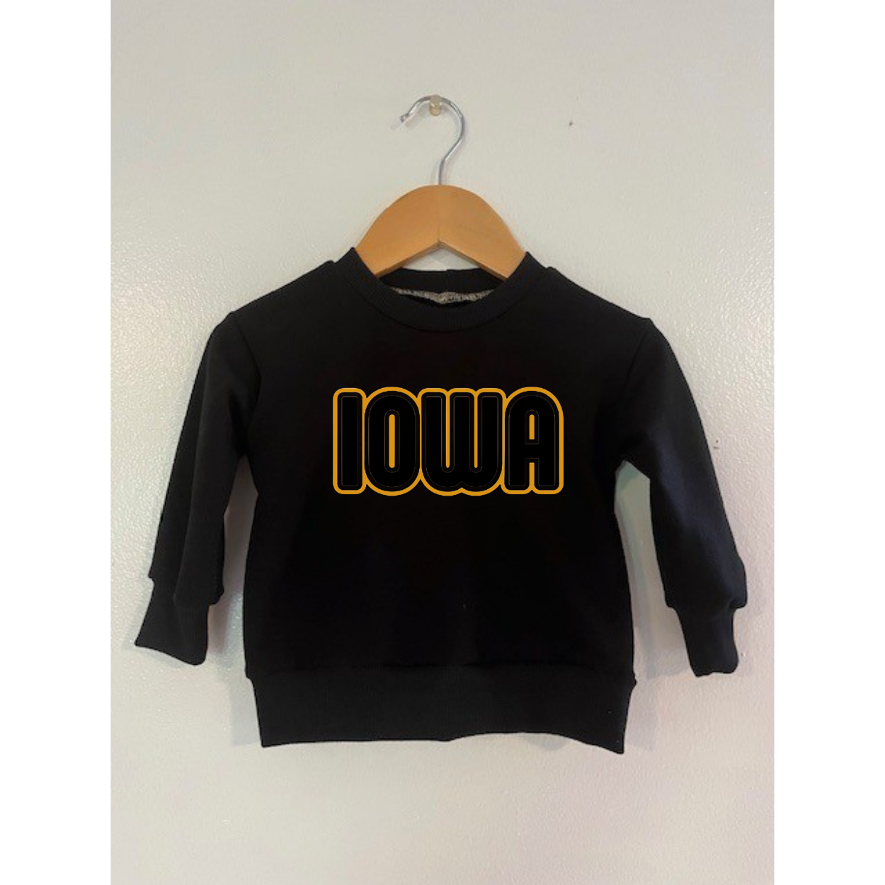 Black Iowa Bubble Track Pullover