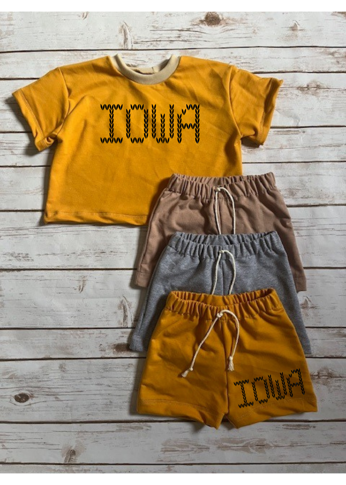 Iowa Stitch Mustard Everyday Shorts