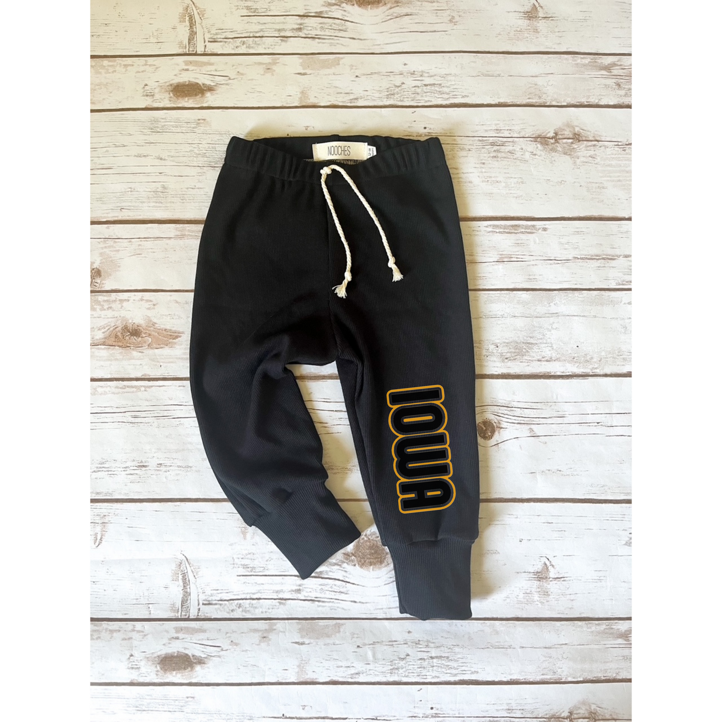 Black Iowa Bubble Sweatpants