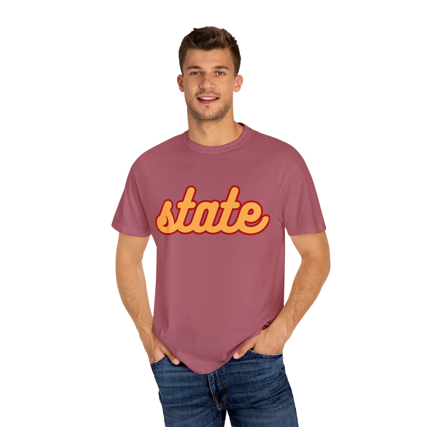 Cursive State Adult T - Comfort Colors