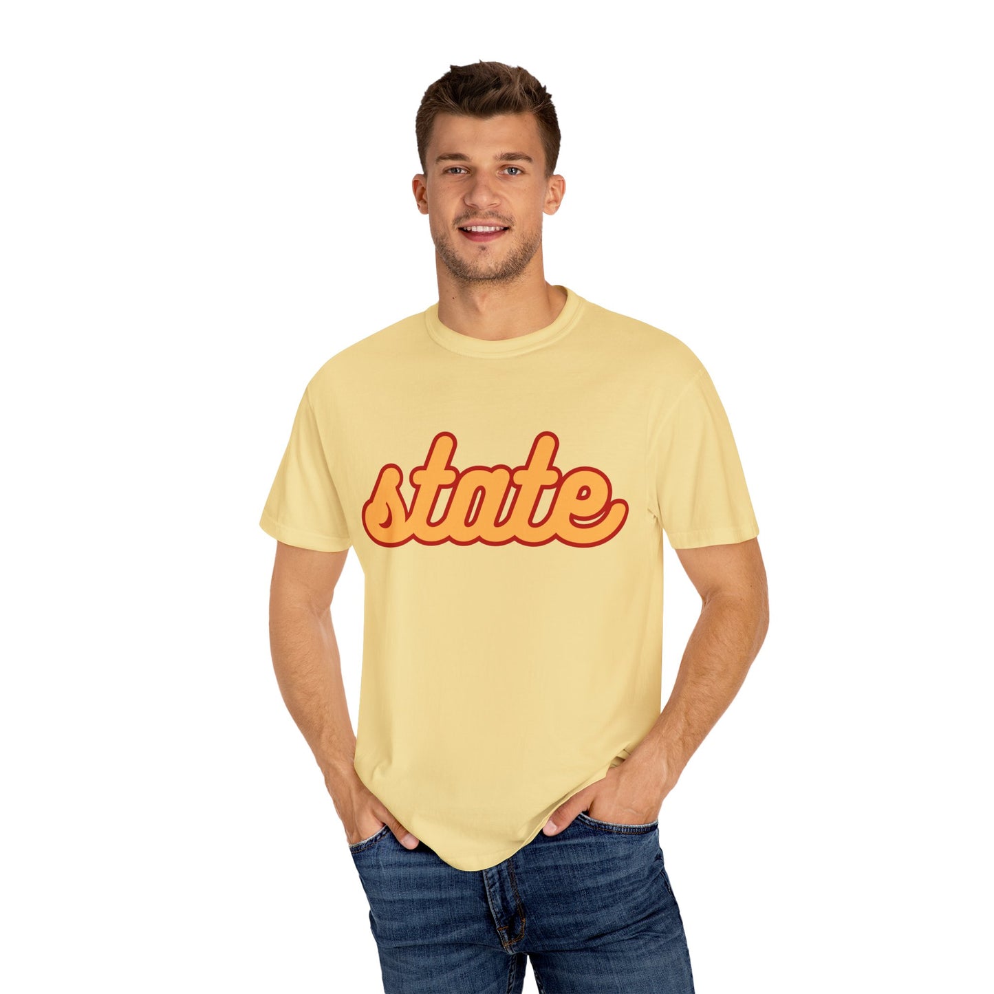 Cursive State Adult T - Comfort Colors