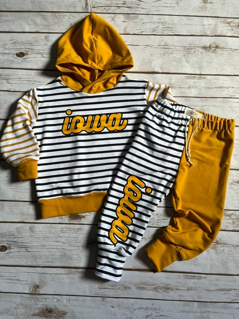 Iowa Stripe Block Sweatpants