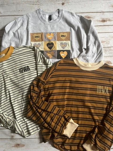 Iowa Heart Patchwork Adult Pullover