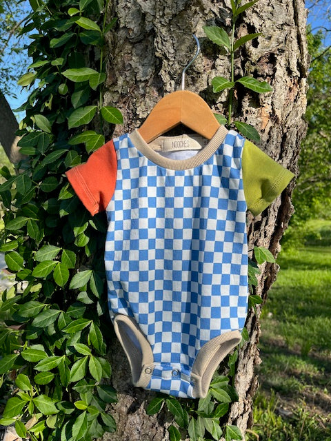 Blue Check Bodysuit