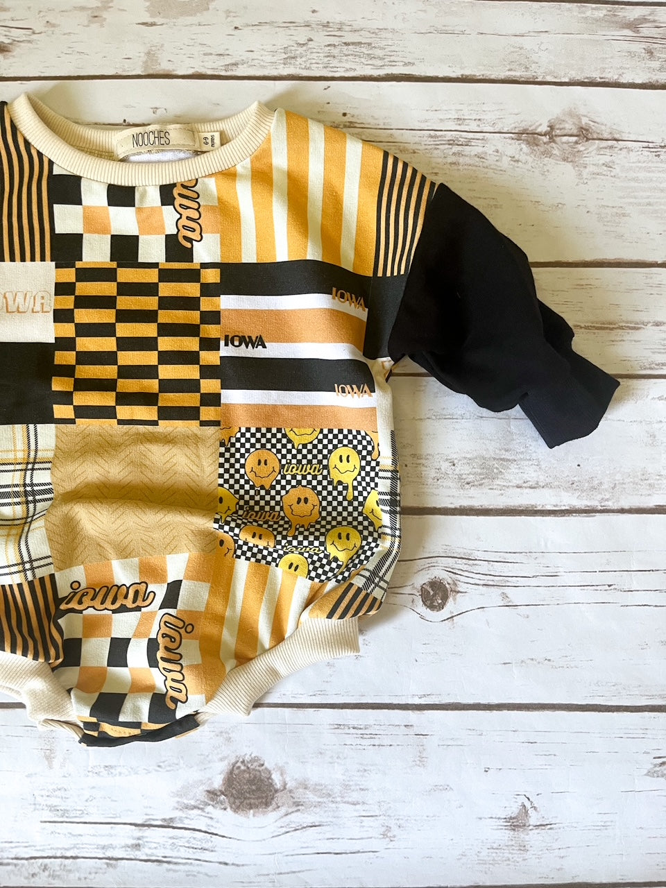 Iowa Patchwork Oversized Sweater Romper