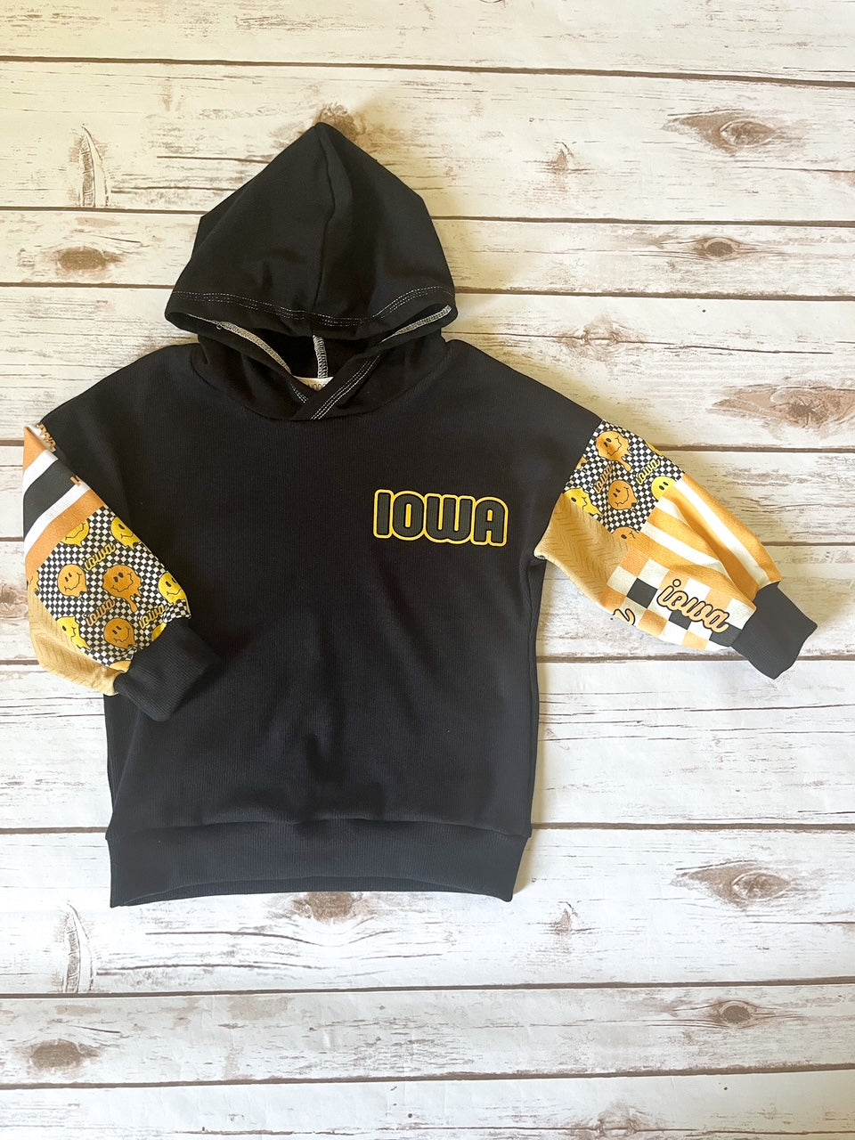 Iowa Oversized Patchwork Hoodie