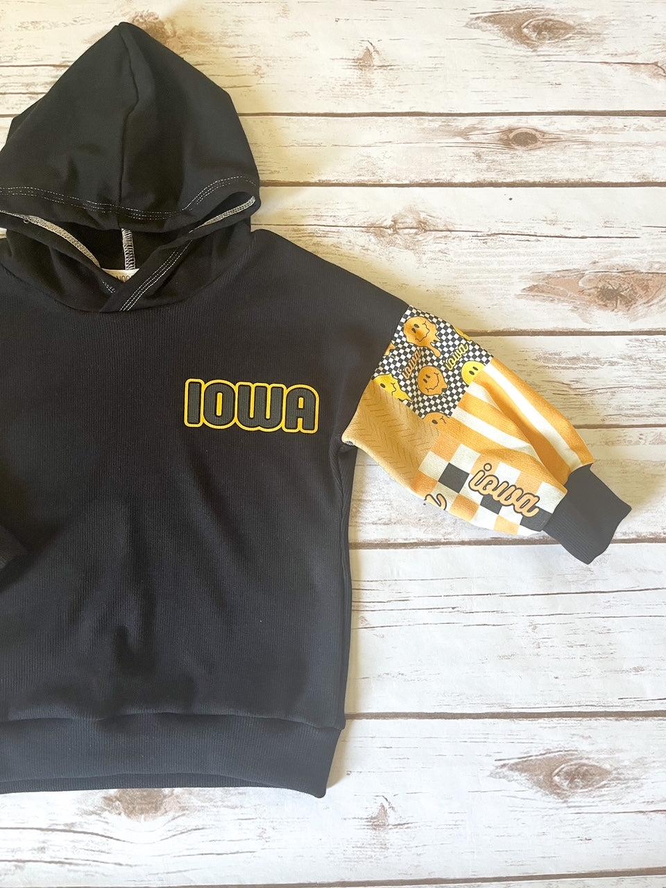 Iowa Oversized Patchwork Hoodie