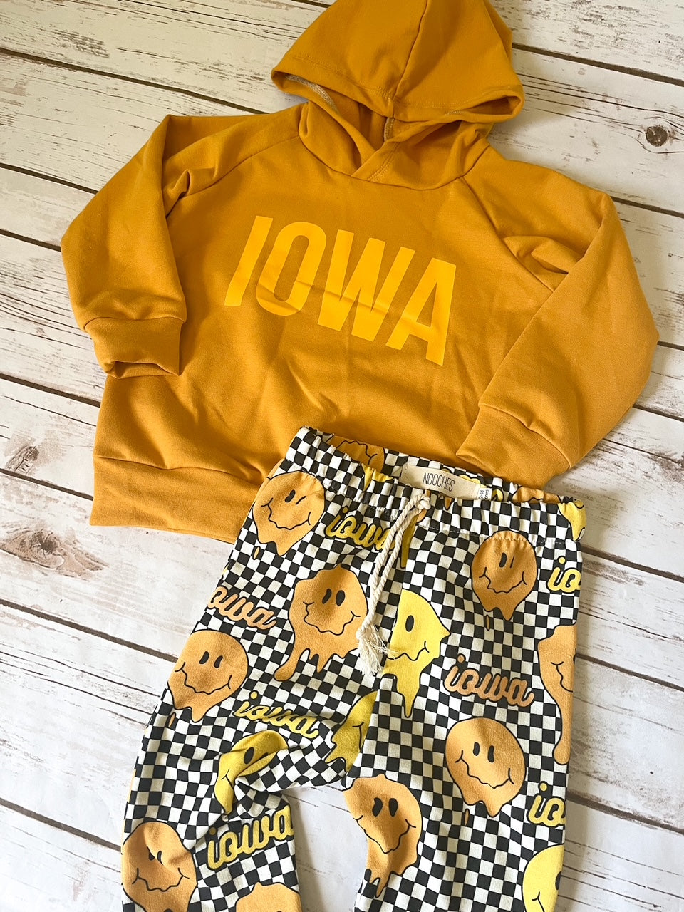 Iowa Monochrome Mustard Hoodie