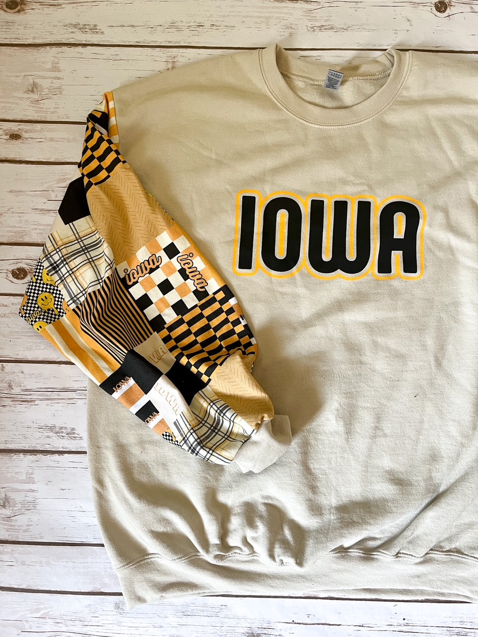 Iowa Patchwork Adult Pullover