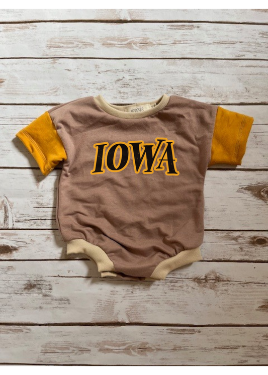 Wholesale Iowa Color Block Oversized T-Shirt Romper