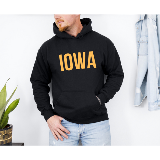 Wholesale Adult - Iowa Black Classic Hoodie