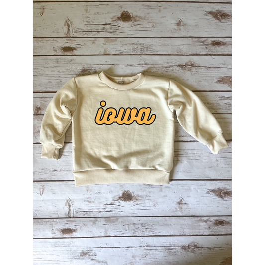 Wholesale Iowa Cream Cursive Track Pullover