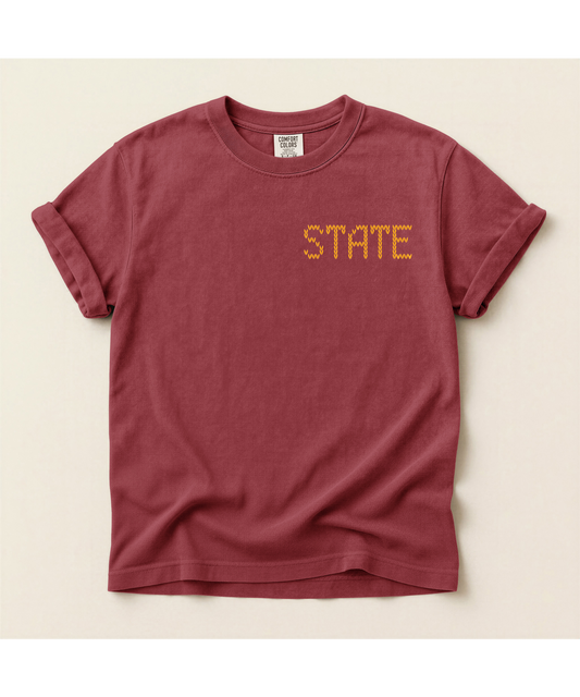 Wholesale Adult - State Crimson Stitch T-shirt