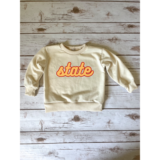 Wholesale State Cream Cursive Track Pullover