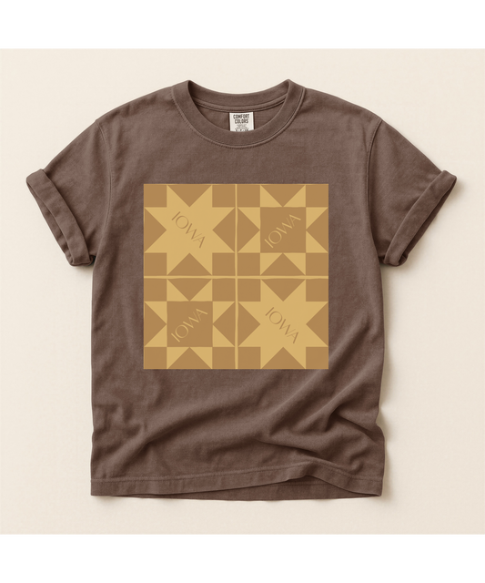 Wholesale Adult - Iowa Espresso Quilted T-shirt