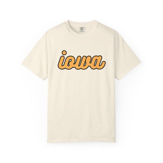 Cursive Iowa Adult T - Comfort Colors