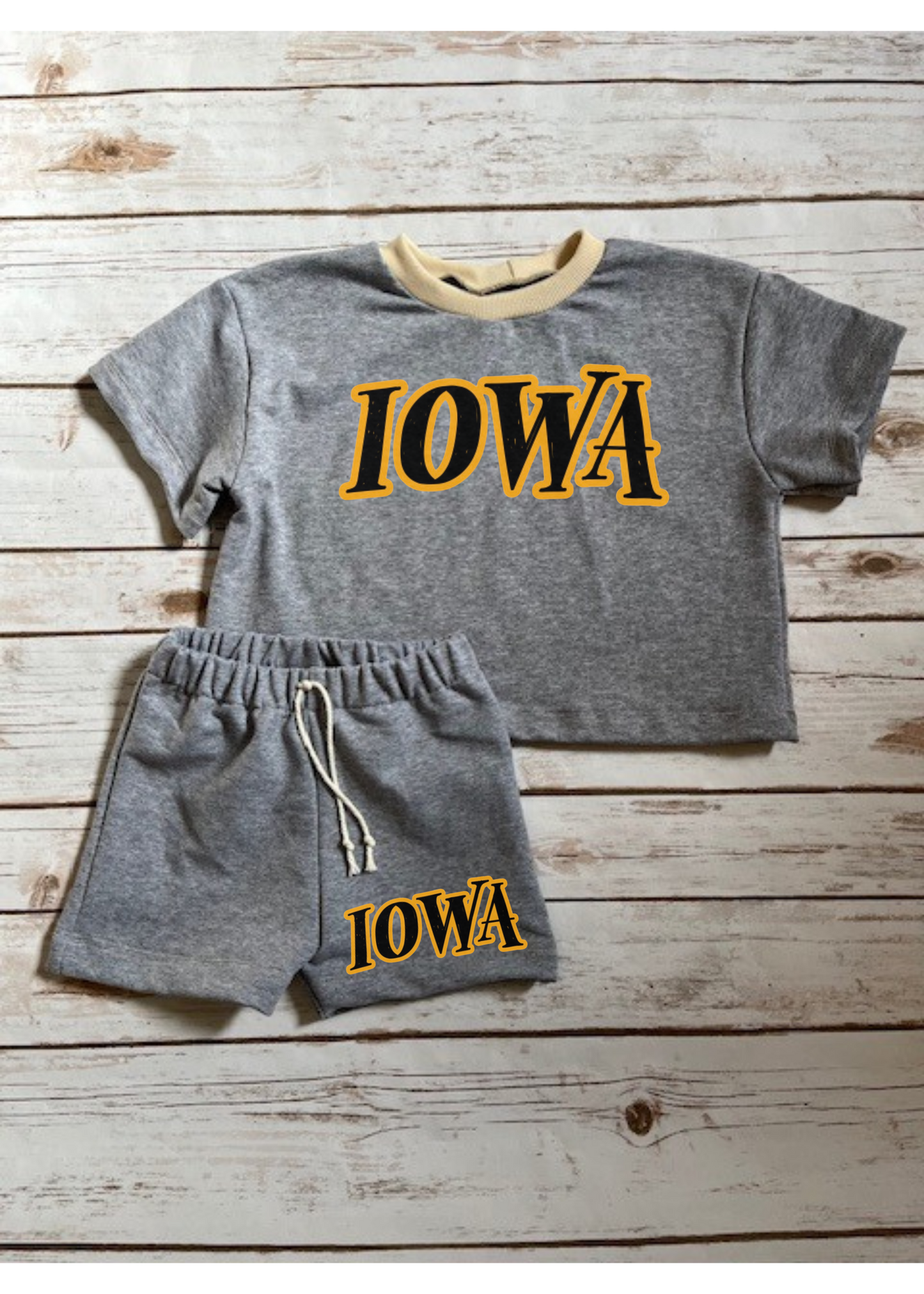 Iowa Block Grey Oversized T-Shirt