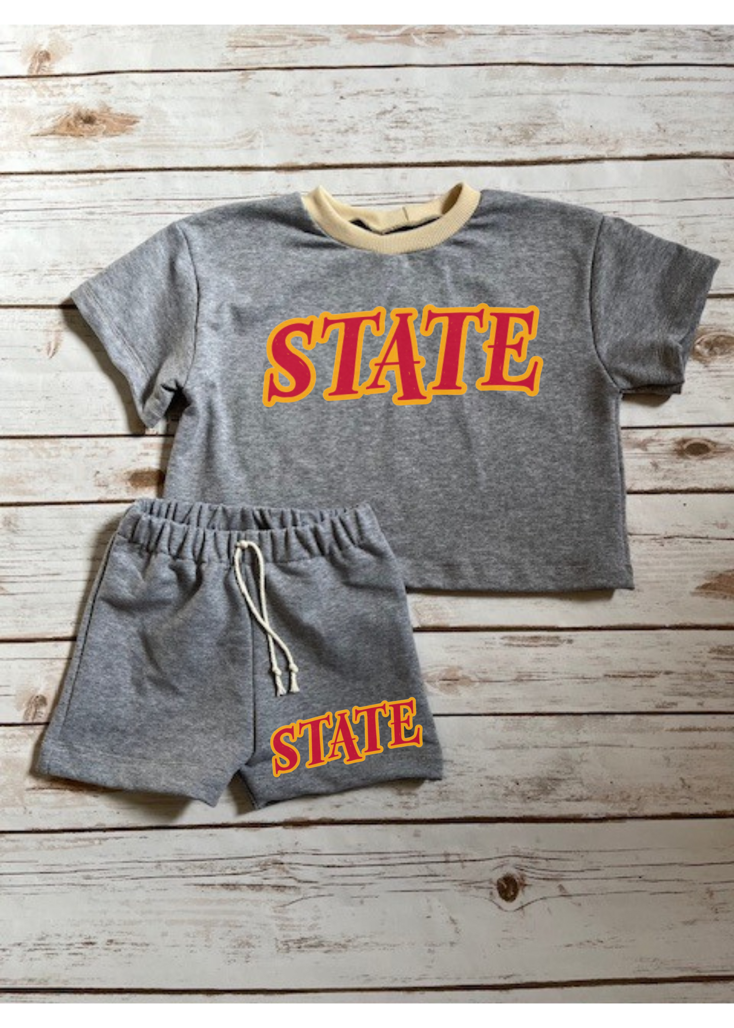 State Block Grey Oversized T-Shirt