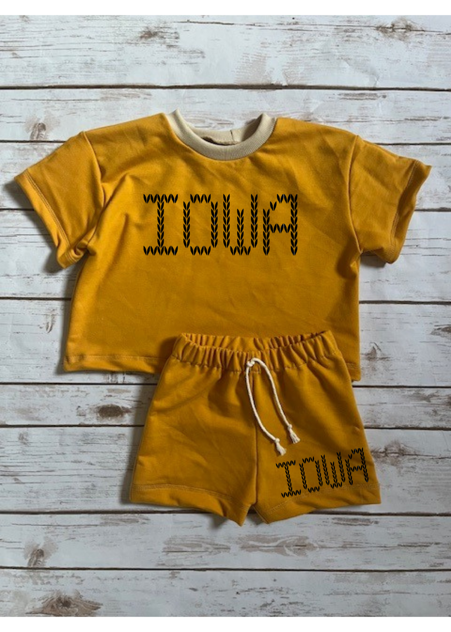 Iowa Stitch Mustard Oversized T-Shirt