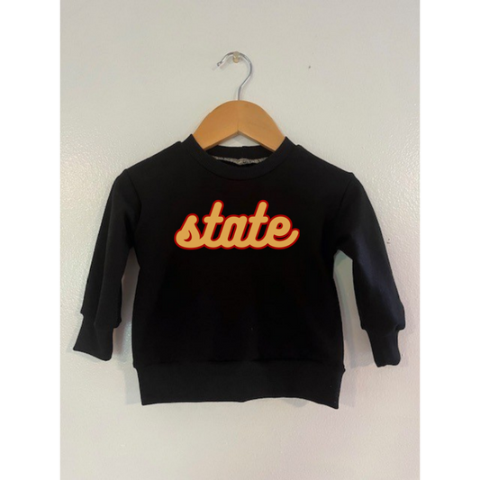 Wholesale State Black Cursive Pullover