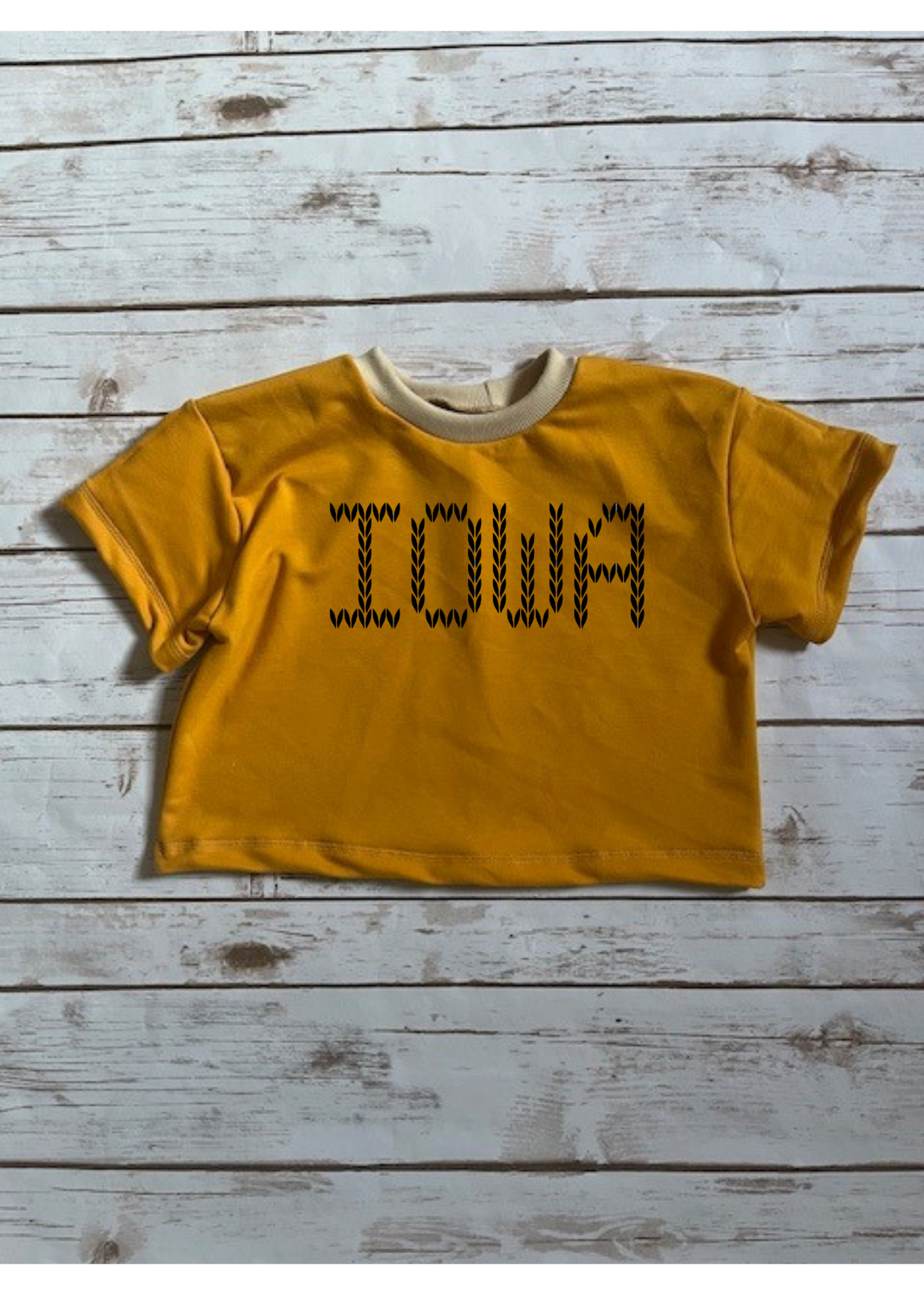 Iowa Stitch Mustard Oversized T-Shirt