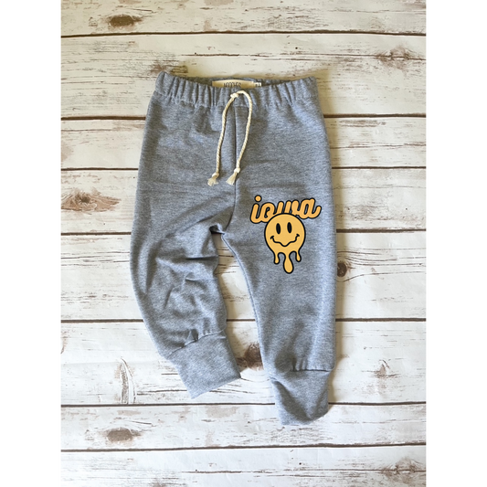 Grey Iowa Smile Sweatpants