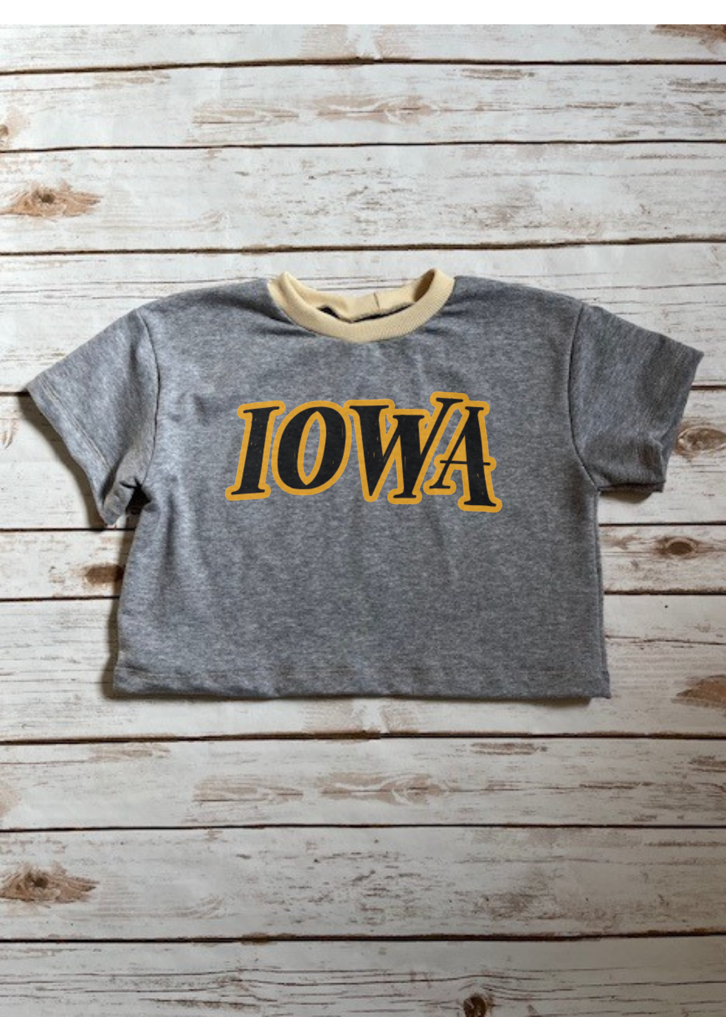 Iowa Block Grey Oversized T-Shirt