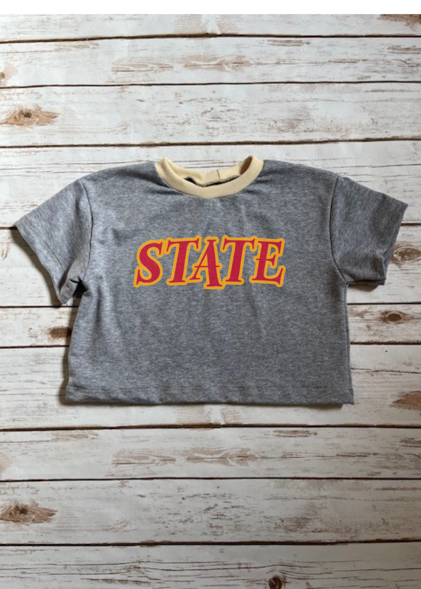 State Block Grey Oversized T-Shirt