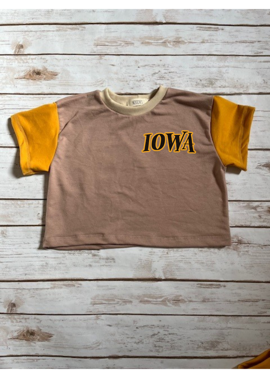 Wholesale Iowa Color Block Oversized T