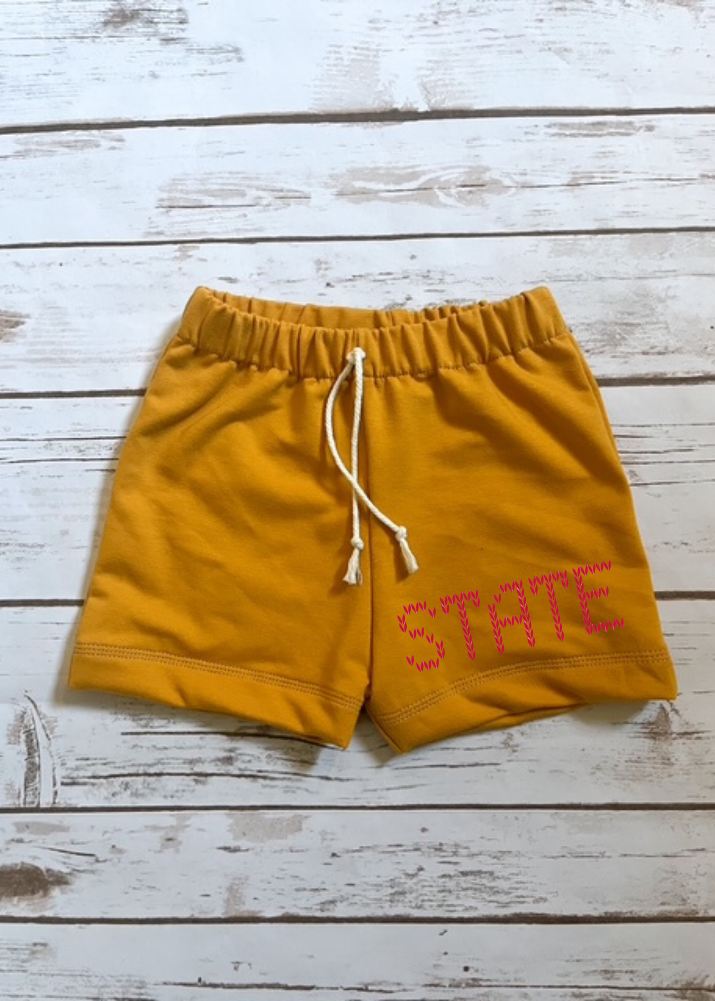 State Stitch Mustard Everyday Shorts