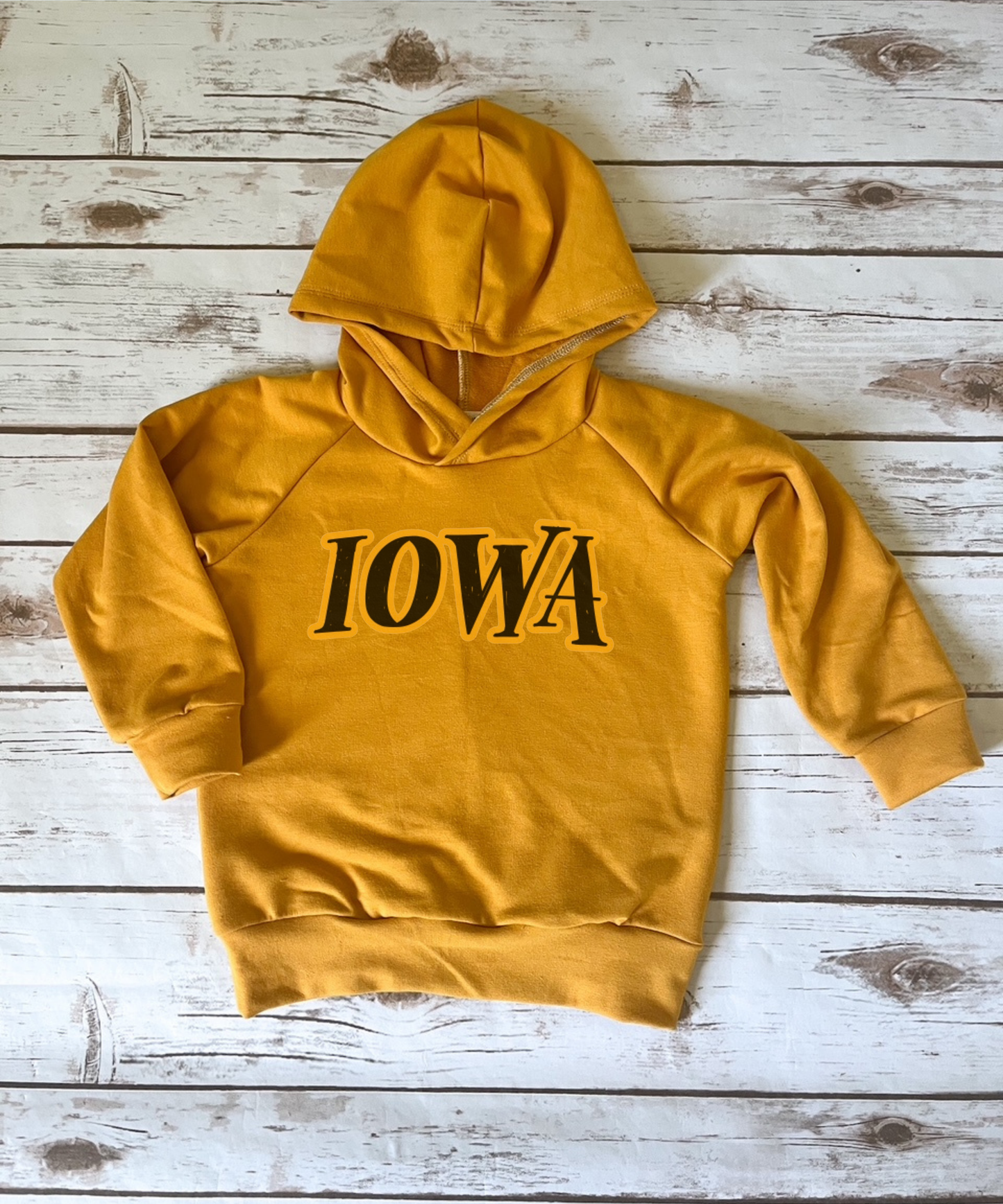 Iowa Block Mustard Hoodie