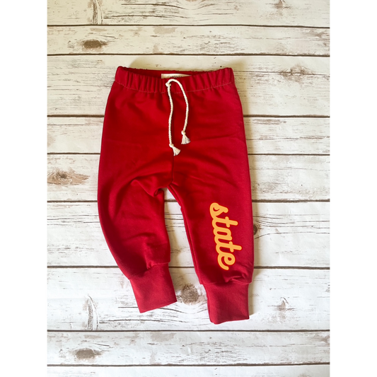 Red State Cursive Sweatpants