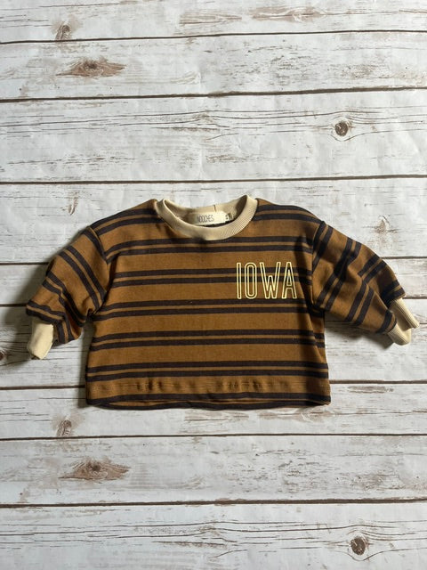 Wholesale Iowa Golden Brown Boxy Long Sleeve T