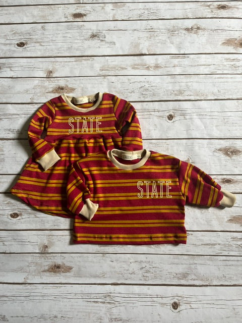 State Red Stripe Dress
