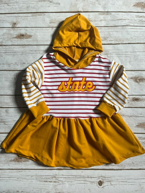 Wholesale State Multi-stripe Hooded Dress