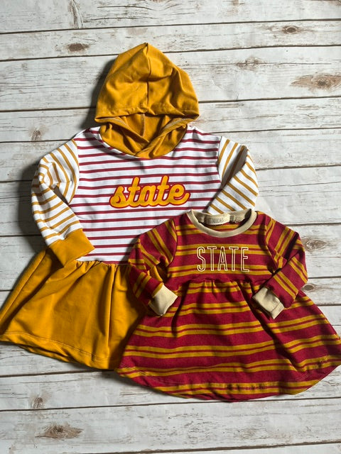 State Red Stripe Dress