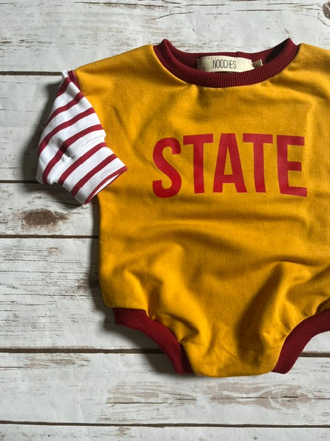State Stripe Oversized Romper