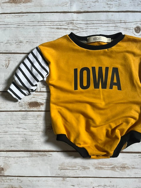 Iowa Stripe Oversized Romper