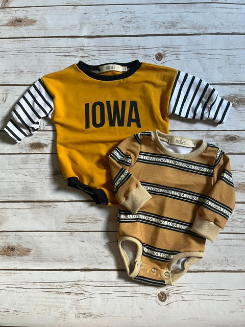 Iowa Stripe Oversized Romper