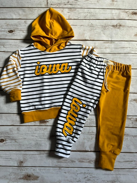 Iowa Stripes on Stripes Hoodie