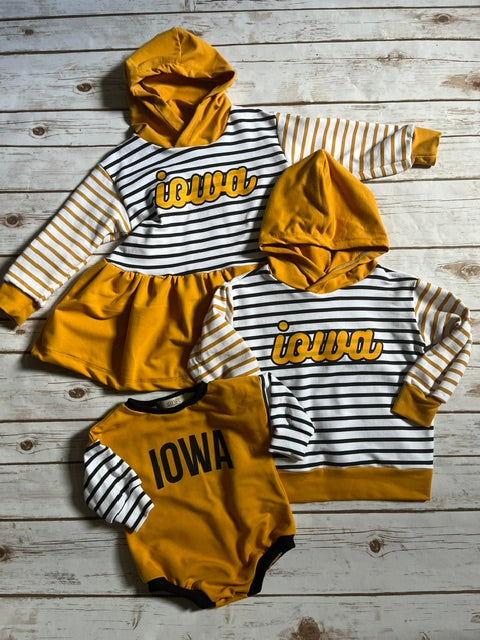 Iowa Stripe Oversized Romper