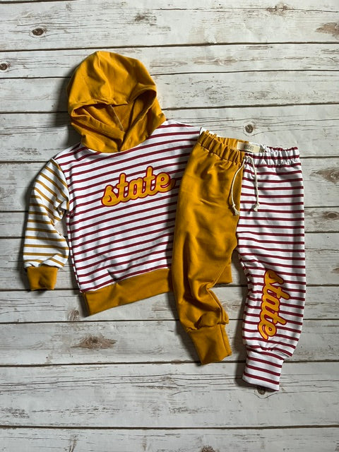 State Stripe Block Sweatpants