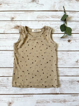 Oatmeal Floral Tank Top