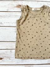 Oatmeal Floral Tank Top