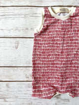 Red Dash Summer Tank Romper