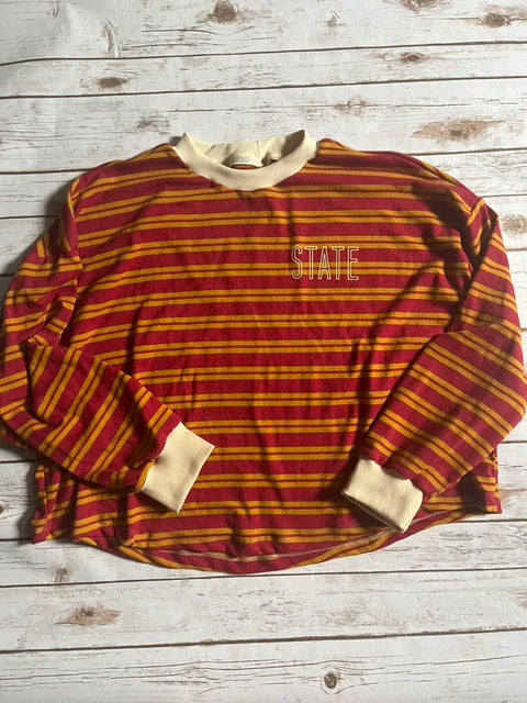 State Red Stripe Adult Boxy Crew