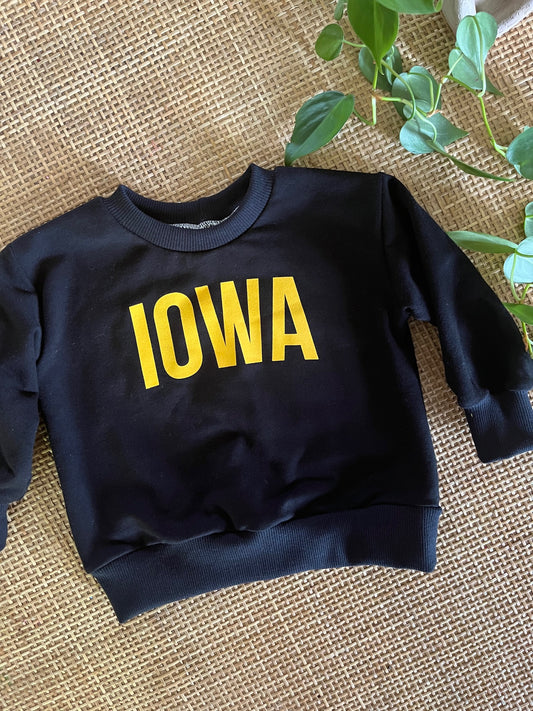 Wholesale Black and Gold Iowa Classic Pullover